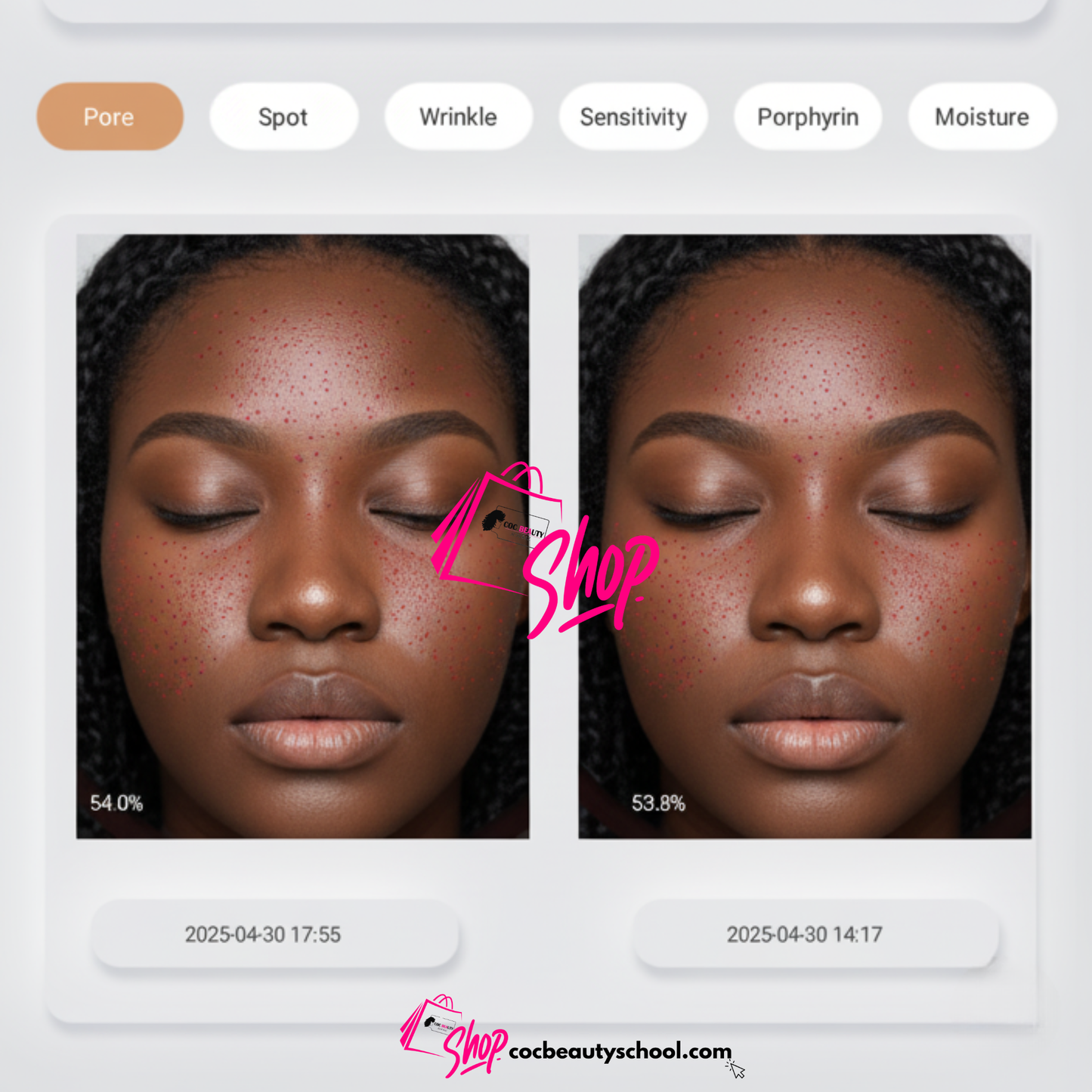 COC FaceCam™ – Portable 3D AI Skin Analyzer with Intelligent Mirror Display